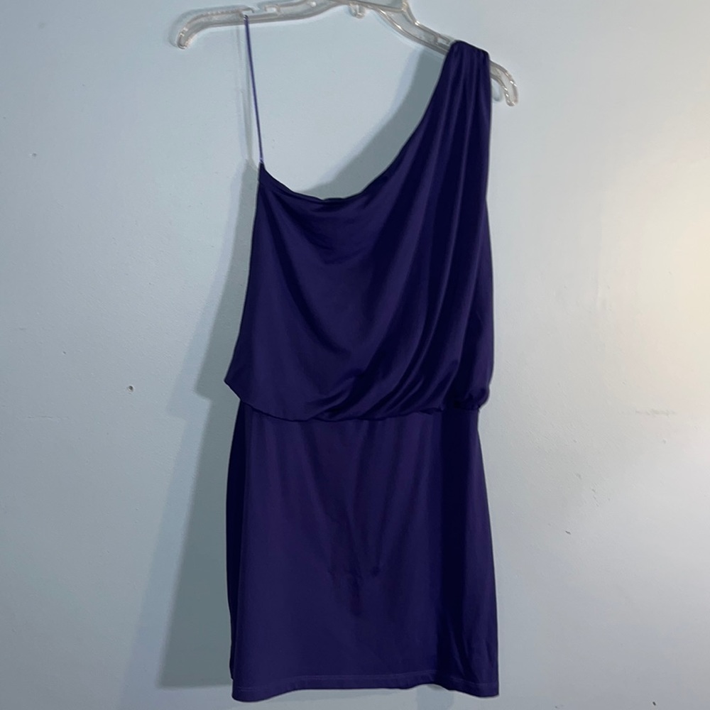 Susan Monaco Body Con Stretch Purple Dress Sz S…